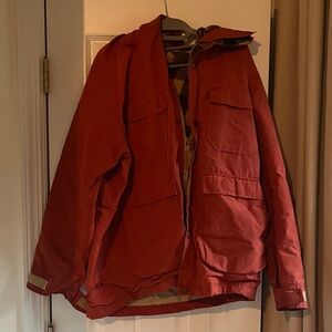L.L. Bean Men's Red Military Jacket